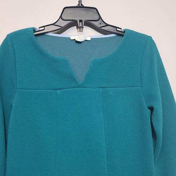 Boden Genevieve Jersey Dress Green Textured Sheath Dress Size 8 - Picture 4 of 6